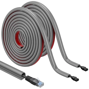 2 Pcs Silicone Wall Wire Hider Flexible Cord Hider,Gray,Small-10 ft Electric Cord Cover, Self-adhesive, Cable Hider for Wall, Floor, Side Open Wire Covers, for Mounted TV Home Office Management 2 Pcs Silicone Wall Wire Hider Flexible Cord Hider,Gray,Small-10 ft Electric Cord Cover, Self-adhesive, Cable Hider for Wall, Floor, Side Open Wire Covers, for Mounted TV Home Office Management