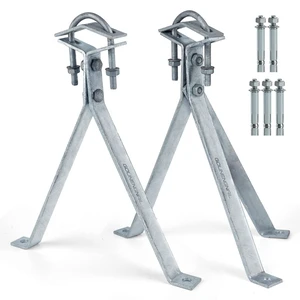 Heavy-Duty Antenna Wall Mount,Windproof Stand Off Wall Mast Mounting Clamps,1 Pair with Expansion Bolts(1 Pair Mount (3-Leg + 2-Leg), 14 Inch) Heavy-Duty Antenna Wall Mount,Windproof Stand Off Wall Mast Mounting Clamps,1 Pair with Expansion Bolts(1 Pair Mount (3-Leg + 2-Leg), 14 Inch)