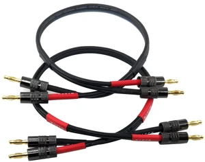 Banana Plug to Banana Plug Speaker Cable, 12awg tinned Oxygen Free Copper (OFC) Silicone Rubber Cable (6FT) Banana Plug to Banana Plug Speaker Cable, 12awg tinned Oxygen Free Copper (OFC) Silicone Rubber Cable (6FT)