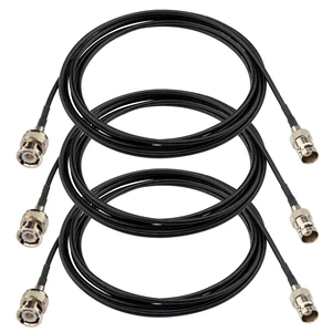 3-Pack BNC Male to Female Extension 6ft RG174 50 Ohm For scanner, wireless microphone receiver, broadcast video, camera, ham radio 3-Pack BNC Male to Female Extension 6ft RG174 50 Ohm For scanner, wireless microphone receiver, broadcast video, camera, ham radio