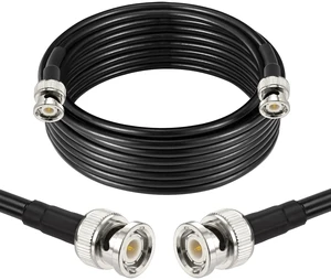 BNC Cable 25ft RG58 BNC Male to Male Connectors 50 Ohm Coax Cable Low Loss BNC Extension Coaxial Cable for Antennas, RF Radios, Modems, Oscilloscopes, Spectrum, etc BNC Cable 25ft RG58 BNC Male to Male Connectors 50 Ohm Coax Cable Low Loss BNC Extension Coaxial Cable for Antennas, RF Radios, Modems, Oscilloscopes, Spectrum, etc