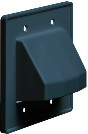 CE2BL-1 Recessed Cable Wall Plate, Reversible, Paintable, 2-Gang, Black CE2BL-1 Recessed Cable Wall Plate, Reversible, Paintable, 2-Gang, Black