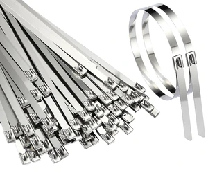 Extra-Wide Metal Zip Ties 15.8 Inch - 304 Stainless Steel Zip Ties Heavy Duty 200pcs Self-Locking Cable Ties for Chain Link Fence/Outdoor/Electrical/Farms 300lb Capacity (0.31"W) Extra-Wide Metal Zip Ties 15.8 Inch - 304 Stainless Steel Zip Ties Heavy Duty 200pcs Self-Locking Cable Ties for Chain Link Fence/Outdoor/Electrical/Farms 300lb Capacity (0.31"W)