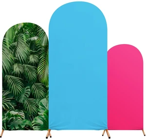 Set of 3 Hawaii Arch Backdrop Cover, Rose Red, Blue, Hawaii Sizes 4ft 5ft 6ft for Stands, Princess Beach Party Decorations, Fitted Spandex Stretch Fabric, Reusable Summer Setup Set of 3 Hawaii Arch Backdrop Cover, Rose Red, Blue, Hawaii Sizes 4ft 5ft 6ft for Stands, Princess Beach Party Decorations, Fitted Spandex Stretch Fabric, Reusable Summer Setup