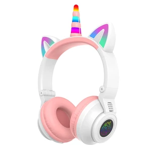 Kids/Toddler Bluetooth Headphones for Ages 2+, 75/85/94dB Safe Volume Girls Wireless Headphones for School/Travel/Home/iPad/Tablet, Cat Ear/Unicorn Design, Built-in Mic, 48-Hour Playtime Kids/Toddler Bluetooth Headphones for Ages 2+, 75/85/94dB Safe Volume Girls Wireless Headphones for School/Travel/Home/iPad/Tablet, Cat Ear/Unicorn Design, Built-in Mic, 48-Hour Playtime