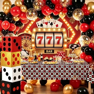 Machine Jackpot 777 Backdrop Decor with Casino Night Backdrop Dice Treat Boxes, Poker Tablecloth and Balloon Garland for Las Vegas Night Adult Birthday Event Decor Machine Jackpot 777 Backdrop Decor with Casino Night Backdrop Dice Treat Boxes, Poker Tablecloth and Balloon Garland for Las Vegas Night Adult Birthday Event Decor
