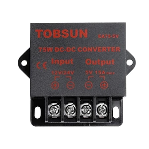 DC-DC Step Down Buck Converter Voltage Regulator Power Supply Transformer 12-24V to 5V 15A 75W, Over-Voltage Protection, Short-Circuit Auto Recovery, Car Audio & LED Use DC-DC Step Down Buck Converter Voltage Regulator Power Supply Transformer 12-24V to 5V 15A 75W, Over-Voltage Protection, Short-Circuit Auto Recovery, Car Audio & LED Use