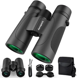 12x42 HD Binoculars for Adults, BAK4 Prism IPX7 Waterproof Fogproof, Low Light Vision, HD Optics, Ideal for Bird Watching, Hunting, Travel, Concerts & Outdoor Activities, Black 12x42 HD Binoculars for Adults, BAK4 Prism IPX7 Waterproof Fogproof, Low Light Vision, HD Optics, Ideal for Bird Watching, Hunting, Travel, Concerts & Outdoor Activities, Black