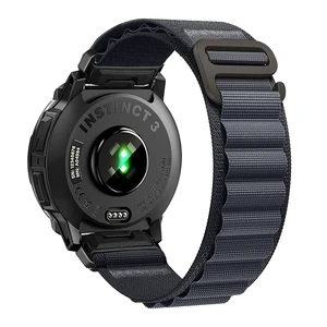 Nylon Strap for Garmin Instinct 2/3 45mm, Fits Solar Tactical Tide Esport Nylon band weighs 10g,with triple durable fasteners suitable for 140-190mm wrists,316 steel spring rod & disassembly tool Nylon Strap for Garmin Instinct 2/3 45mm, Fits Solar Tactical Tide Esport Nylon band weighs 10g,with triple durable fasteners suitable for 140-190mm wrists,316 steel spring rod & disassembly tool