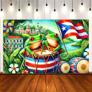 Puerto Rico Flag Banner 71x43 in Tropical Island Decor Caribbean Festival Decor, Puerto Rico Wall Backdrop for Home, Fiesta and Photo Booth, Tropical Island Scene Puerto Rico Flag Banner 71x43 in Tropical Island Decor Caribbean Festival Decor, Puerto Rico Wall Backdrop for Home, Fiesta and Photo Booth, Tropical Island Scene