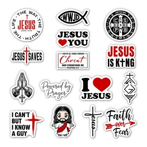 15 PCS Christian Stickers 2 Inch Jesus Faith Over Fear WWJD Saint Benedict Medal Catholic Religious Vinyl Decals Pack, Bible Verse Laptop Water Bottle Phone Stickers Christian Gifts (2 Inches) 15 PCS Christian Stickers 2 Inch Jesus Faith Over Fear WWJD Saint Benedict Medal Catholic Religious Vinyl Decals Pack, Bible Verse Laptop Water Bottle Phone Stickers Christian Gifts (2 Inches)