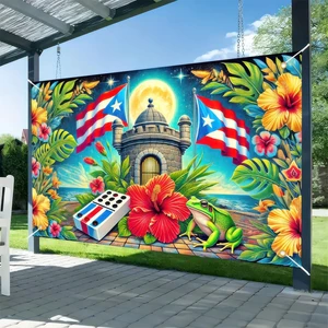 Puerto Rico Flag Banner 71x43 in Caribbean Festival Decor Puerto Rico Wall Backdrop, Caribbean Festival Decor for Fiesta, Home and Photo Booth, Puerto Rico Flag Artwork Puerto Rico Flag Banner 71x43 in Caribbean Festival Decor Puerto Rico Wall Backdrop, Caribbean Festival Decor for Fiesta, Home and Photo Booth, Puerto Rico Flag Artwork
