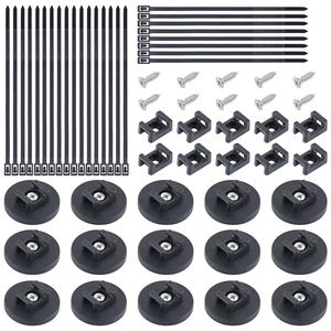 Magnetic Cable Zip Tie Mounts, Heavy Duty Magnet Wire Holder Including 50 Pcs Zip Ties & 20 Pcs Cable Tie Mounts with Tapping Screws for Wire Organization(43mm 85 Pcs) Magnetic Cable Zip Tie Mounts, Heavy Duty Magnet Wire Holder Including 50 Pcs Zip Ties & 20 Pcs Cable Tie Mounts with Tapping Screws for Wire Organization(43mm 85 Pcs)