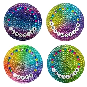 ® Rhinestone Stickers Friendship Bracelet Sticker Pack, 2 x 2 Each Unique Sparkly Cut-to-Shape for Collecting, Trading, Decorating Laptops, Phone Cases, Scrapbooks ® Rhinestone Stickers Friendship Bracelet Sticker Pack, 2 x 2 Each Unique Sparkly Cut-to-Shape for Collecting, Trading, Decorating Laptops, Phone Cases, Scrapbooks