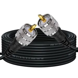 CB Coax Cable 25FT, Low Loss CB Antenna Cable PL259, L200 Coaxial (LMR200 Equivalent), Flexible & Durable - 50 Ohm, for Ham Radio Antenna HF/VHF CB Coax Cable 25FT, Low Loss CB Antenna Cable PL259, L200 Coaxial (LMR200 Equivalent), Flexible & Durable - 50 Ohm, for Ham Radio Antenna HF/VHF
