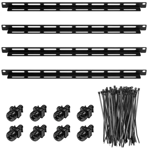 Zonon 4 Sets 1u 19 Inch Server Rack Cable Management Tie Bar Kit | 4 Pack 1u Tie Bars, 25 Zip Ties, 8 Cage Nuts & 8 Screws Work with Open Frame Enclosure Network Cabinet Mount Wire Management Zonon 4 Sets 1u 19 Inch Server Rack Cable Management Tie Bar Kit | 4 Pack 1u Tie Bars, 25 Zip Ties, 8 Cage Nuts & 8 Screws Work with Open Frame Enclosure Network Cabinet Mount Wire Management