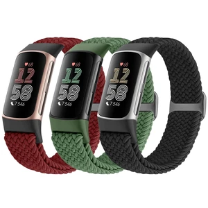 Braided Solo Loop Bands Compatible with Fitbit Charge 6/Charge 5, Adjustable Stretchy Nylon Woven Replacement Wristbands for Fitbit Charge 6/Charge 5 for Women Men Braided Solo Loop Bands Compatible with Fitbit Charge 6/Charge 5, Adjustable Stretchy Nylon Woven Replacement Wristbands for Fitbit Charge 6/Charge 5 for Women Men