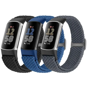 Braided Solo Loop Bands Compatible with Fitbit Charge 6/Charge 5, Adjustable Stretchy Nylon Woven Replacement Wristbands for Fitbit Charge 6/Charge 5 for Women Men Braided Solo Loop Bands Compatible with Fitbit Charge 6/Charge 5, Adjustable Stretchy Nylon Woven Replacement Wristbands for Fitbit Charge 6/Charge 5 for Women Men