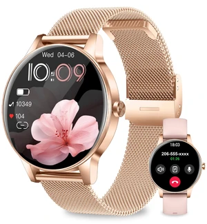 Smart Watches Women,1.27'' Activity Trackers with Bluetooth Calls(Answer&Make) Heart Rate/Sleep/SpO2 Monitor Sport Modes Waterproof for iPhone/Android (Rose Gold) Smart Watches Women,1.27'' Activity Trackers with Bluetooth Calls(Answer&Make) Heart Rate/Sleep/SpO2 Monitor Sport Modes Waterproof for iPhone/Android (Rose Gold)