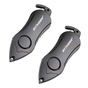 USA 140 db Siren Personal Safety Alarm Keychain Emergency Tool,2pcs Panic Alarm Siren, Seatbelt Cutter, Car Window Breaker, Safety Device for Women Kid(Black) USA 140 db Siren Personal Safety Alarm Keychain Emergency Tool,2pcs Panic Alarm Siren, Seatbelt Cutter, Car Window Breaker, Safety Device for Women Kid(Black)