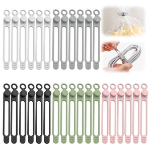 Silicone Cable Ties, 2026 Upgrade Reusable Cable Management Organizer, Elastic Data Cable Organizer Cord Wrap Straps for Fastening Charger Earphone Charger Office Desk Appliance Cords Wires Silicone Cable Ties, 2026 Upgrade Reusable Cable Management Organizer, Elastic Data Cable Organizer Cord Wrap Straps for Fastening Charger Earphone Charger Office Desk Appliance Cords Wires