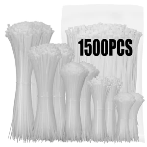 White Zip Ties Assorted Size 1500 Pack, 4+6+8+10+12 Inch, Self-Locking UV Resistant Nylon Cable T iesPerfect for Home, Office, Garden and Workshop White Zip Ties Assorted Size 1500 Pack, 4+6+8+10+12 Inch, Self-Locking UV Resistant Nylon Cable T iesPerfect for Home, Office, Garden and Workshop