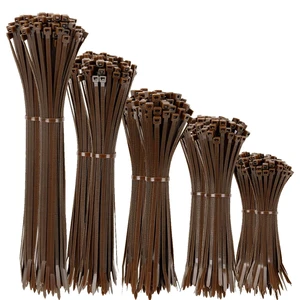 Brown Zip Ties Assorted Size 1500 Pack, 4+6+8+10+12 Inch, Self-Locking UV Resistant Nylon Cable Ties Perfect for Home, Office, Garden and Workshop Brown Zip Ties Assorted Size 1500 Pack, 4+6+8+10+12 Inch, Self-Locking UV Resistant Nylon Cable Ties Perfect for Home, Office, Garden and Workshop