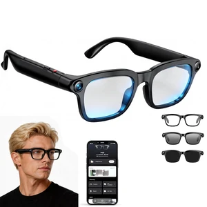 Smart Glasses with Camera, 4K HD Video, 1080P Video Recording & Photo Capture, Open-Ear Bluetooth Audio, AI Translation & Voice Assistant, Dual Lens Wearable Sunglasses for Travel Sports Smart Glasses with Camera, 4K HD Video, 1080P Video Recording & Photo Capture, Open-Ear Bluetooth Audio, AI Translation & Voice Assistant, Dual Lens Wearable Sunglasses for Travel Sports