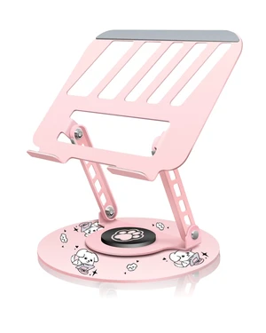 Upgraded Pink Swivel Laptop Stand - 360° Rotating Base & Foldable Cute Dog Patterns for Healing Vibe Fits MacBook & 13-15" Laptops Ideal for Desk Work,Office,Travel,Home,Painting Upgraded Pink Swivel Laptop Stand - 360° Rotating Base & Foldable Cute Dog Patterns for Healing Vibe Fits MacBook & 13-15" Laptops Ideal for Desk Work,Office,Travel,Home,Painting