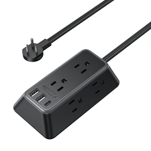 10FT Black Extension Cord, Power Strip with 6 Outlets & 3 USB Ports (1USB C), 3 Side Outlet Extender, Wall Mounted Extension Cord for Home Office Living Room 10FT Black Extension Cord, Power Strip with 6 Outlets & 3 USB Ports (1USB C), 3 Side Outlet Extender, Wall Mounted Extension Cord for Home Office Living Room