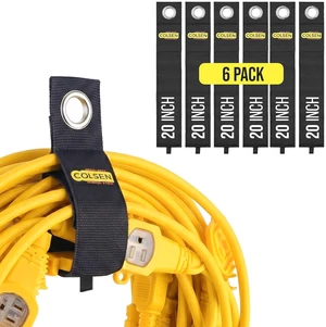 20 in Heavy-Duty Storage Straps for Cords & Hoses, 6 Pack Heavy-duty storage straps keep large cords, hoses and ropes neatly secured for garage, workshop, RV and outdoor use 20 in Heavy-Duty Storage Straps for Cords & Hoses, 6 Pack Heavy-duty storage straps keep large cords, hoses and ropes neatly secured for garage, workshop, RV and outdoor use