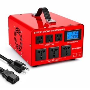 5000W 110v to 220v Converter Step Up/Down Voltage Transformer 240v 120v Heavy Duty Power Conversion Toroidal Transformer 6 Output Sockets Hard Wired Circuit Breaker Protection LCD Display 5000W 110v to 220v Converter Step Up/Down Voltage Transformer 240v 120v Heavy Duty Power Conversion Toroidal Transformer 6 Output Sockets Hard Wired Circuit Breaker Protection LCD Display