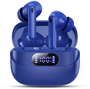 Wireless Earbuds, 42H Playtime Bluetooth 5.3 Headphones, HiFi Stereo Call Noise Cancelling Earbuds, IPX7 Waterproof Stereo in-Ear Earphones with LED Display for iOS Android (Ocean Blue) Wireless Earbuds, 42H Playtime Bluetooth 5.3 Headphones, HiFi Stereo Call Noise Cancelling Earbuds, IPX7 Waterproof Stereo in-Ear Earphones with LED Display for iOS Android (Ocean Blue)