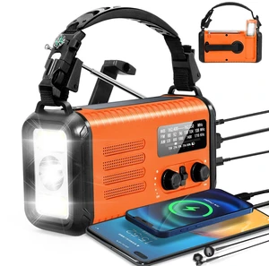 Hand Crank Emergency Radio, NOAA Weather Radio with AM/FM & Solar Radio, 20000mAh Rechargeable Battery Powered, Cell Phone Charging, 3 Modes Flashlight Reading Lamp, SOS Alarm for Emergency Hand Crank Emergency Radio, NOAA Weather Radio with AM/FM & Solar Radio, 20000mAh Rechargeable Battery Powered, Cell Phone Charging, 3 Modes Flashlight Reading Lamp, SOS Alarm for Emergency