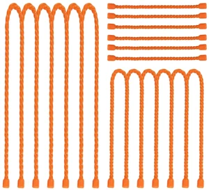 18pcs Silicone Cable Ties, 6-Inch, 12-Inch, 18-Inch Reusable Cable Zip Ties, Bendable Rubber Twist Ties, for Organizing, Bundling and Hooking (Orange, 6in+12in+18in (18pcs)) 18pcs Silicone Cable Ties, 6-Inch, 12-Inch, 18-Inch Reusable Cable Zip Ties, Bendable Rubber Twist Ties, for Organizing, Bundling and Hooking (Orange, 6in+12in+18in (18pcs))