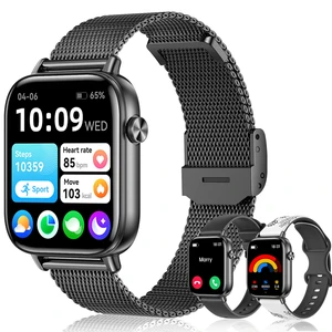 Smart Watch for Men for Android iPhone 1.83" HD 3 Bands Answer/Make Calls Fitness Step Tracker Smartwatch with Heart Rate/Sleep Monitor, 120+ Sports Modes IP68 Waterproof, Black Smart Watch for Men for Android iPhone 1.83" HD 3 Bands Answer/Make Calls Fitness Step Tracker Smartwatch with Heart Rate/Sleep Monitor, 120+ Sports Modes IP68 Waterproof, Black