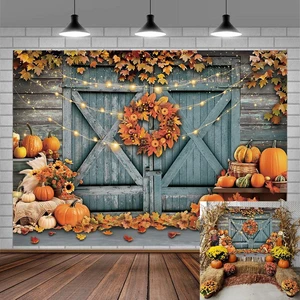 Fall Thanksgiving Backdrop Rustic Barn Door Autumn Pumpkin Harvest Photography Background Maple Leaves Garland Friendsgiving Family Party Decorations Photo Props (10x8FT) Fall Thanksgiving Backdrop Rustic Barn Door Autumn Pumpkin Harvest Photography Background Maple Leaves Garland Friendsgiving Family Party Decorations Photo Props (10x8FT)