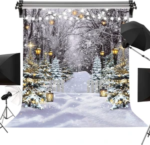 Winter Wonderland Scene Backdrop 8x10FT Winter Snowflake Christmas Tree Forest Scene Photography Background Snowy Xmas Party Decorations Supplies Photo Props Winter Wonderland Scene Backdrop 8x10FT Winter Snowflake Christmas Tree Forest Scene Photography Background Snowy Xmas Party Decorations Supplies Photo Props