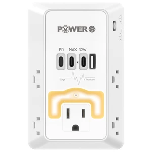 20W PD Fast Charging Wall Outlet with USB Ports (3C1A), Electrical Outlet Extender with Night Light, Surge Protector, Wall Plug Adapter for Multiple Devices, Wall Socket Expander 20W PD Fast Charging Wall Outlet with USB Ports (3C1A), Electrical Outlet Extender with Night Light, Surge Protector, Wall Plug Adapter for Multiple Devices, Wall Socket Expander