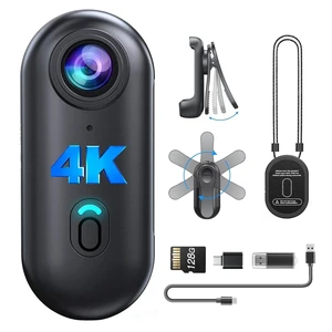 4K Mini Body Camera, 128GB Thumb-Size Wearable Camera, W4 magnetic neck strap, 360° rotatable clip and 96-minute recording for lectures, pet walking, cycling, sports and outdoor use 4K Mini Body Camera, 128GB Thumb-Size Wearable Camera, W4 magnetic neck strap, 360° rotatable clip and 96-minute recording for lectures, pet walking, cycling, sports and outdoor use