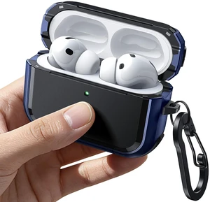 Magnetic Case for AirPods Pro 3 with Keychain, Blue Powerful Drop Protection, Cover Compatible with MagSafe, Magnetic Lid, Front LED Visible Magnetic Case for AirPods Pro 3 with Keychain, Blue Powerful Drop Protection, Cover Compatible with MagSafe, Magnetic Lid, Front LED Visible