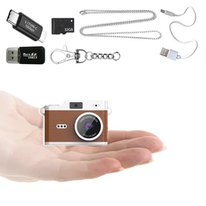 Keychain Digital Camera,Mini Digital Camera with 32GB Card,Video Recording,Bag Charms, Compact Micro Thumb Camera,Photography Cameras for Beginners Teens and Adults (Brown) Keychain Digital Camera,Mini Digital Camera with 32GB Card,Video Recording,Bag Charms, Compact Micro Thumb Camera,Photography Cameras for Beginners Teens and Adults (Brown)