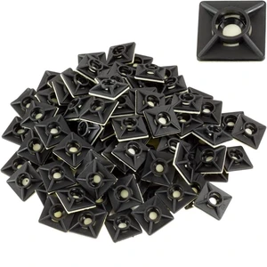 Black Adhesive Zip Tie Mounts 100 Pack, 3/4 Inch Mounting squares Self-Adhesive Cable Tie Mount Bases for Wire Bundling - UV Resistant Zip Tie Anchors, No Drilling Needed Black Adhesive Zip Tie Mounts 100 Pack, 3/4 Inch Mounting squares Self-Adhesive Cable Tie Mount Bases for Wire Bundling - UV Resistant Zip Tie Anchors, No Drilling Needed