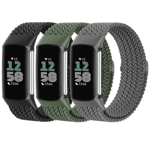 Braided Solo Loop Bands Compatible with Fitbit Charge 6/Charge 5, 3 Pack Adjustable Stretchy Wristbands Soft Woven Nylon Replacement for Fitbit Charge 5/Charge 6 Tracker Smart Watch for Women Men Braided Solo Loop Bands Compatible with Fitbit Charge 6/Charge 5, 3 Pack Adjustable Stretchy Wristbands Soft Woven Nylon Replacement for Fitbit Charge 5/Charge 6 Tracker Smart Watch for Women Men