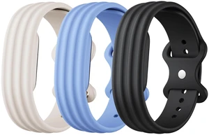Active Bands for Fitbit Air, 3 Pack, Large, Black+Blue+Starlight Workout-Friendly, Soft Silicone, Sport Strap, For Women Men Active Bands for Fitbit Air, 3 Pack, Large, Black+Blue+Starlight Workout-Friendly, Soft Silicone, Sport Strap, For Women Men