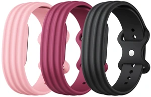 Active Bands for Fitbit Air, 3 Pack, Large, Black+Light pink+Violet Workout-Friendly, Soft Silicone, Sport Strap, For Women Men Active Bands for Fitbit Air, 3 Pack, Large, Black+Light pink+Violet Workout-Friendly, Soft Silicone, Sport Strap, For Women Men