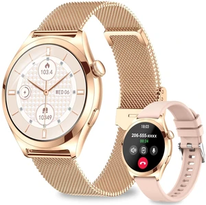 Smart Watches for Women, 1.27" TFT Touchscreen Smartwatch Answer/Make Call, Activity Fitness Trackers with 120+ Sports/HR/Sleep/SpO2 Monitor, IP68 Waterproof for Android iOS (Rose Gold) Smart Watches for Women, 1.27" TFT Touchscreen Smartwatch Answer/Make Call, Activity Fitness Trackers with 120+ Sports/HR/Sleep/SpO2 Monitor, IP68 Waterproof for Android iOS (Rose Gold)