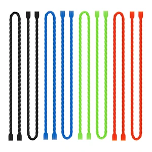 8PCS Silicone Twist Ties 18-Inch Reusable Cable Ties Steel-Core Straps Organizer All Purpose Bendable Cord Tie for Indoor Outdoor Bundling Holding Securing and Wrapping Cables (4 Colors) 8PCS Silicone Twist Ties 18-Inch Reusable Cable Ties Steel-Core Straps Organizer All Purpose Bendable Cord Tie for Indoor Outdoor Bundling Holding Securing and Wrapping Cables (4 Colors)
