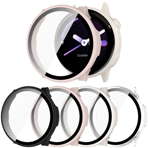 Case Compatible with Garmin vivoactive 6 with Screen Protector, 4-Pack Hard PC Cover HD Tempered Glass Case Anti-scratch Full Protection Shell for Garmin vivoactive 6 (Black+Pink+Beige+Clear) Case Compatible with Garmin vivoactive 6 with Screen Protector, 4-Pack Hard PC Cover HD Tempered Glass Case Anti-scratch Full Protection Shell for Garmin vivoactive 6 (Black+Pink+Beige+Clear)
