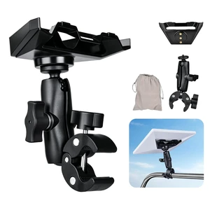 Starlink Mini Clamp Mount with Adapter Mount Adjustable 360° Ball Head Bracket for Starlink Mini, Heavy Duty Clamp Mount for RV Ladder, Roof Rack, Pole, Boat Rail Starlink Mini Clamp Mount with Adapter Mount Adjustable 360° Ball Head Bracket for Starlink Mini, Heavy Duty Clamp Mount for RV Ladder, Roof Rack, Pole, Boat Rail